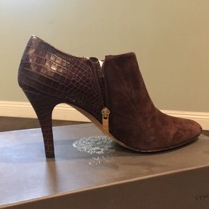 Brown Vince Camuto booties
